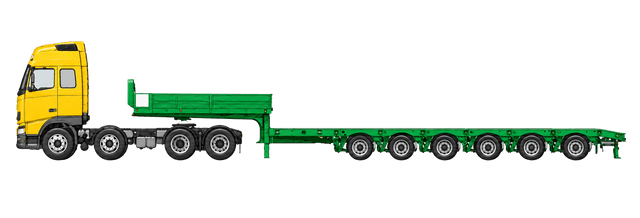 6 Aks Semi-Low-Loader